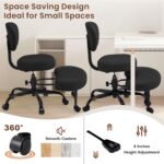 Cross Legged Workplace Chair with Wheels, Broad Criss Cross Kneeling Dwelling ... - Image 4