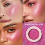 Baked Blush for Cheeks, 2 in 1 Powder Blush Palette and Highlighter, C... - Image 5