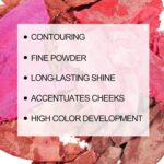 Baked Blush for Cheeks, 2 in 1 Powder Blush Palette and Highlighter, C... - Image 6