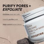 Innisfree Tremendous Volcanic Clay Masks, Premium Korean Skincare with AHA a... - Image 3