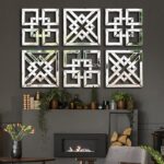 2 Pack Silver Mirrored Sq. Wall-Mounted Mirrors Fashionable Glam Accent ... - Image 5