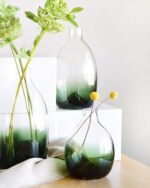 CONVIVA Trendy Inexperienced Vase Set, Glass Flower vases,Giant Ornamental Cen... - Image 6