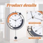 Ornamental Wall Clocks with Pendulum,Silent High quality Quartz Battery Ope... - Image 3