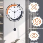 Ornamental Wall Clocks with Pendulum,Silent High quality Quartz Battery Ope... - Image 5