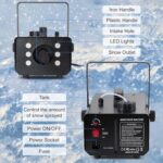800W Snow Machine with 6 LED Lights and Wi-fi Distant, Pretend Snow Mak... - Image 6