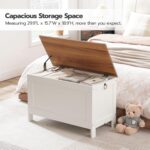 HOOBRO Toy Field, Retro Wood Look Storage Chest with Security Hinge, Ent... - Image 4