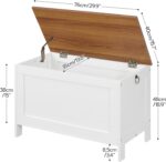 HOOBRO Toy Field, Retro Wood Look Storage Chest with Security Hinge, Ent... - Image 8