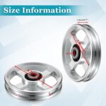 OwnMy 2PCS 95mm Aluminium Alloy Pulley Wheels Pulley System for Dwelling G... - Image 4