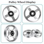 OwnMy 2PCS 95mm Aluminium Alloy Pulley Wheels Pulley System for Dwelling G... - Image 6