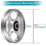 OwnMy 2PCS 95mm Aluminium Alloy Pulley Wheels Pulley System for Dwelling G... - Image 9
