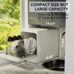 Hermitlux Countertop Dishwasher, 6 Wash Applications Slim Measurement Transportable Di... - Image 3