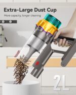 Cordless Vacuum Cleaner, 50KPA 600W 65Mins Additional-Massive Mud Cup Cordle... - Image 4