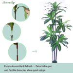 Synthetic Dracaena Tree 6ft-Tall Faux Tree for House Decor Indoor - Re... - Image 4