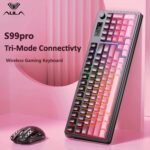 AULA S99 Professional Keyboard, Wi-fi Keyboards with Media Knob Customized RGB B... - Image 3