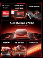 Gaming Laptop computer with AMD Ryzen7 7730U 8-core Processor（As much as 4.5GHz),16G... - Image 4