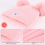 Child Beanie with Smiley Embroidery Youngsters pom pom Cranium Cap-Tender Heat To... - Image 4