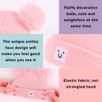 Child Beanie with Smiley Embroidery Youngsters pom pom Cranium Cap-Tender Heat To... - Image 5