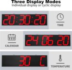 28.5in Double Sided Digital Wall Clock, Multifunctional Led Giant Cloc... - Image 7