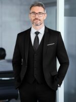 WEEN CHARM Males's 3-Piece Slim Match Swimsuit Set-2-Button Blazer,Vest & Pant... - Image 3