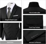 WEEN CHARM Males's 3-Piece Slim Match Swimsuit Set-2-Button Blazer,Vest & Pant... - Image 6