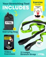 Stretching Strap with Loops - Non Elastic Stretch Band for Bodily Th... - Image 3