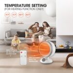 2 in 1 Heater Fan Combo, 1500W Transportable Area Heater with Adjustable T... - Image 5