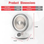 2 in 1 Heater Fan Combo, 1500W Transportable Area Heater with Adjustable T... - Image 8