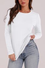 WIHOLL Lengthy Sleeve Thermal Shirt for Girls Gentle Fleece Tops Fall 2025... - Image 4