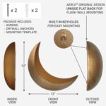 Wall Mounted Metallic Moon Planter - Hanging Crescent Pot for Succulents,... - Image 3