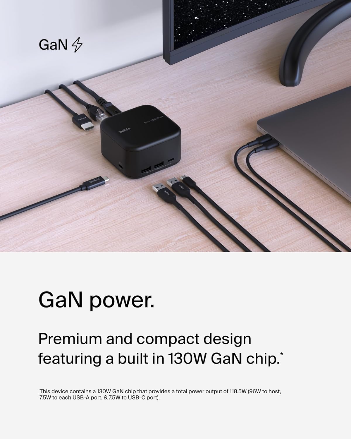 Belkin Join USB-C 6-in-1 Core GaN Dock 130W, Multiport Docking Stat... - Image 4