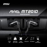 MSI MAG MT201D - Premium Heavy Obligation Twin Monitor Stand Arms, 17-45" Su... - Image 3