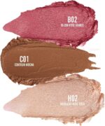 KIMUSE Multi Stick Trio Face Make-up, Cream Blush Stick for Cheeks & Li... - Image 4