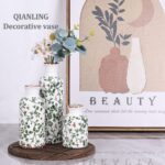 Inexperienced Ceramic Vase Set - 3 Chinoiserie Inexperienced Floral Vases, Farmhouse C... - Image 5