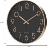 Silent Wall Clock 12 Inch Non-Ticking Wall Clocks Battery Operated for... - Image 9