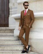 EastSide Males's Slim Match 3 Items Swimsuit, One Button Blazer Set, Jacket V... - Image 5