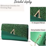 YYW 4 Items Ladies Night Purses Clutch Purse Bag with Rhinestone C... - Image 4