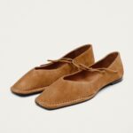 Lace Up Ballet Flats for Girls Bow Sq. Toe Mary Jane Flats Slip On ... - Image 3