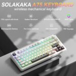 SOLAKAKA A75 75% Wi-fi Mechanical Keyboard, Sizzling Swappable Gaming Ke... - Image 3