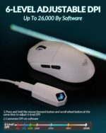 AULA SC800 Wi-fi Gaming Mouse, Adjustable 26000 DPI, 37g Extremely-Ligh... - Image 5