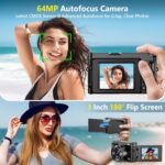 4K Digital Digital camera for Images Autofocus, Upgraded 64MP WiFi Vloggi... - Image 4
