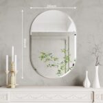 24x36 Oval Mirror, Frameless Artwork Deco Wall Mirror, Toilet Mirror - Image 4