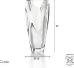 Mikasa Cassia Crystal Glass Vase, 12 Inch - Image 3