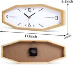 Wood Retro Wall Clocks, 18 Inches Sq. Clocks Rectangular Wall Clo... - Image 3
