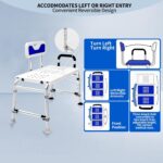 Heavy Responsibility Width Adjustable Bathtub Tub Switch Bathe Bench for Inside ... - Image 3