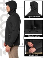 33,000ft Males's Hooded Softshell Jacket Waterproof Light-weight Insulate... - Image 5
