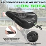 Zacro Bike Seat Cushion - Gel Padded Bike Seat Cowl for Males Ladies Com... - Image 4