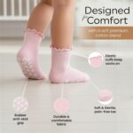 Mom's Alternative Natural Cotton Mix Child Socks 6 Pairs – Non-Slip Gri... - Image 4