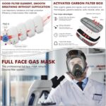 Full Face Fuel Masks-Reusable Respirator Masks Survival Nuclear and Chem... - Image 6