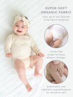 Coloured Organics - Natural Cotton Child Bodysuit - Lengthy Sleeve Toddler O... - Image 3