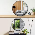 Itrue Small Spherical Mirror for Wall 12 Inch Black Circle Mirror Metallic Fr... - Image 4